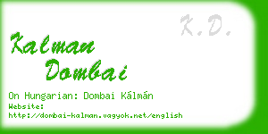 kalman dombai business card